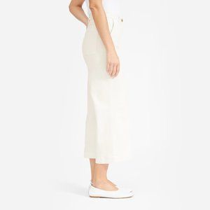 Everlane EUC Wide Leg Crop Pant Bone White